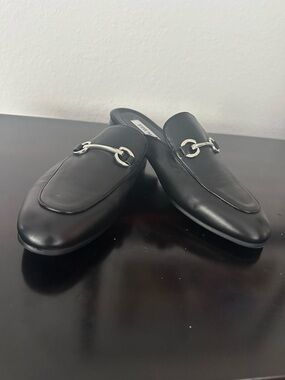 Steve Madden Black Mateo slide loafers Sz 10 NWOT